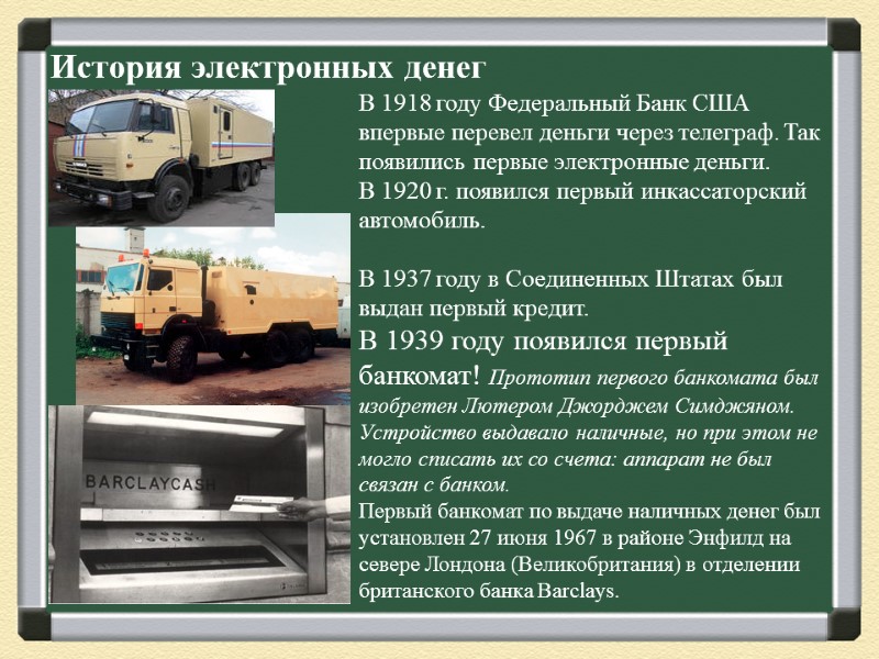 История электронных денег           